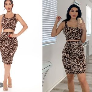 Women’s 2 pc. Animal print skirt set